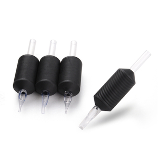 1 Inch Silicone Rubber Soft Disposable Tattoo Grips with Clear Tips